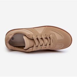 Låga sneakers för kvinnor Beige flätad 2
