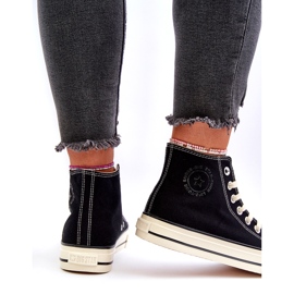 Höga sneakers för kvinnor Big Star NN274283 Svart 4