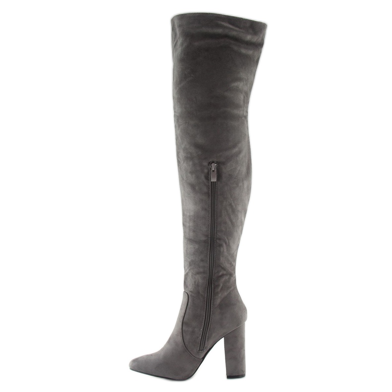 Fringed Over-Knee Boots C77P Grå 2