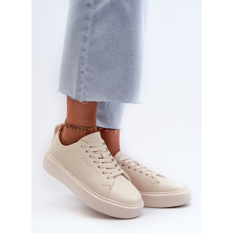 Lätt Sneakers dam Big Star NN274321 Memory Foam System Beige 2