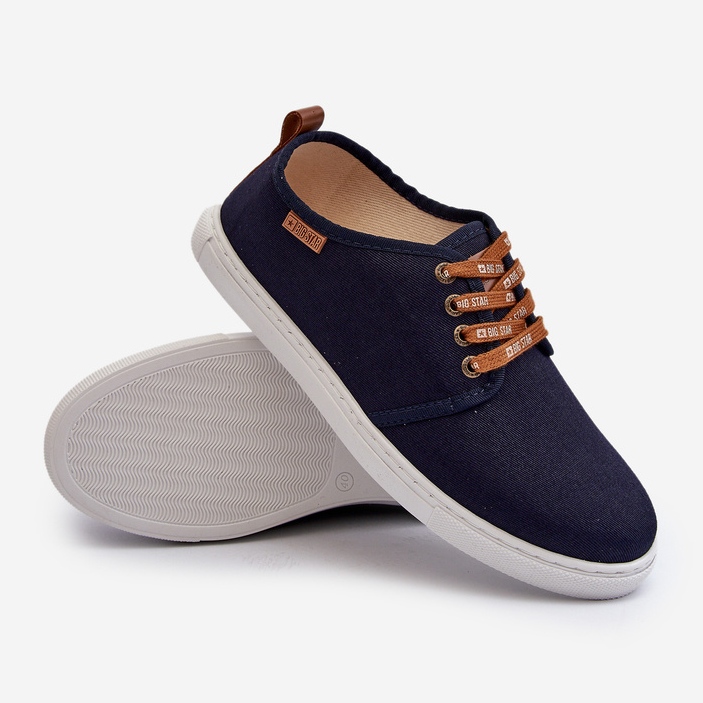 Big Star Sneakers för män NN176002 Memory Foam System Marinblå 1