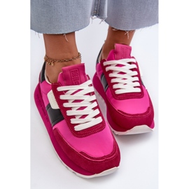Sneakers för kvinnor på Big Star Platform NN274500 Memory Foam System Fuchsia rosa 2