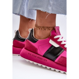 Sneakers för kvinnor på Big Star Platform NN274500 Memory Foam System Fuchsia rosa 1