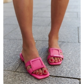 Rosa flip-flops med Wilia-läderinlägg 1