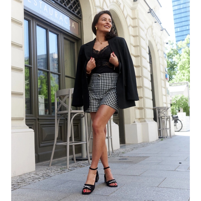 Blocksandaler med innersula i Rihab-läder svart 1