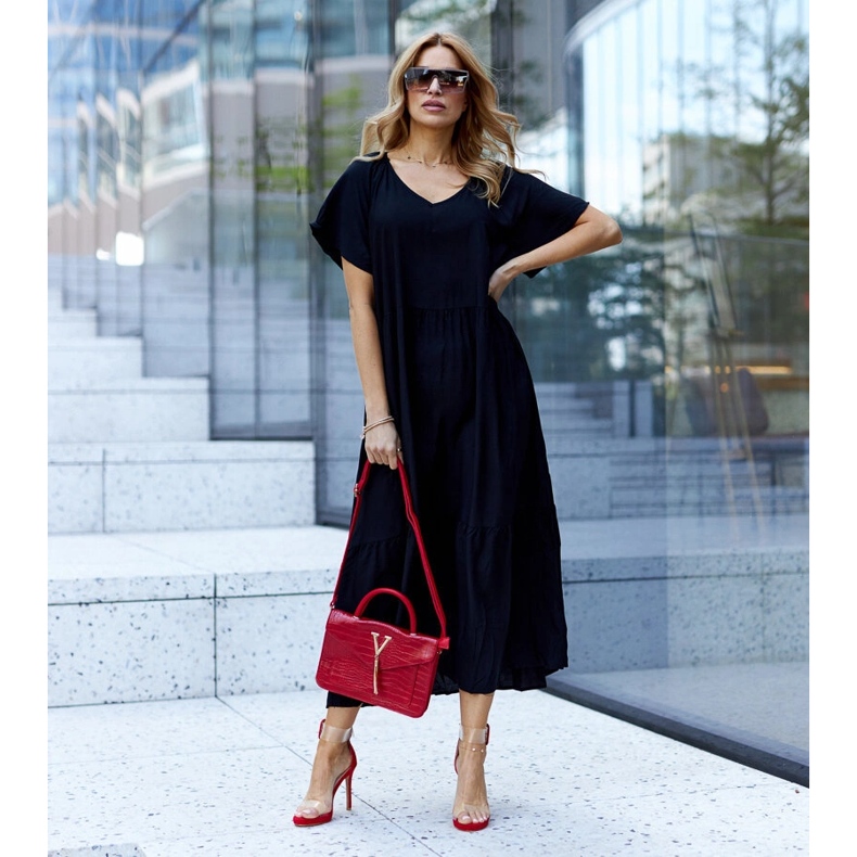 Janan högklackade sandaler med genomskinlig ovandel röd 1