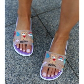 Lila Diaspa tofflor med ovandel i gummi violett 1