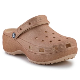 Crocs Classic Platform Glitter Clog 207241-2DS flipflops brun 1