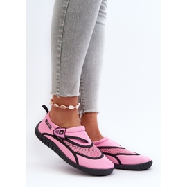 Vattenskor för kvinnor Pink Big Star NN274A804 rosa rosor och lila 2