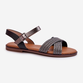 S.Barski MY923 Platta sandaler för kvinnor Svart 1