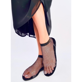 Peyton Black mesh sandaler med strass svart 1