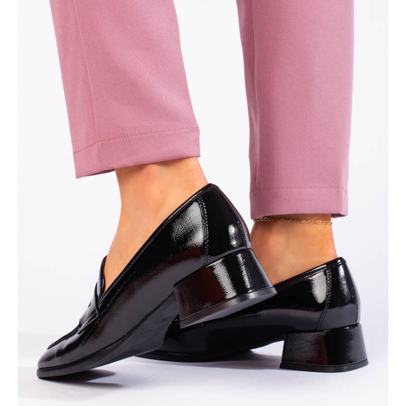 Svarta patent loafers från Sergio Leone 2