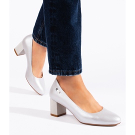 Silver högklackade pumps för kvinnor från Sergio Leone 1