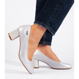 Silver högklackade pumps för kvinnor från Sergio Leone 2