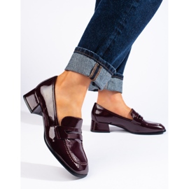 Sergio Leone vinröda patent loafers 1