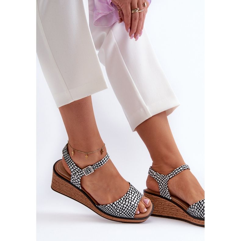 Damsandaler Sergio Leone SK303 Vit och svart 1