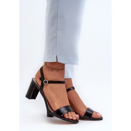 Svarta Glindra sandaler med hög klack 2