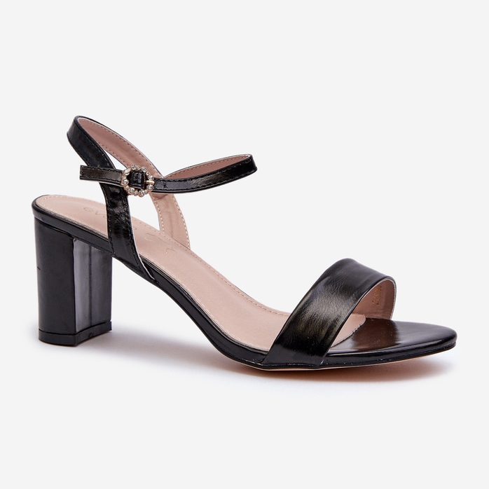 Svarta Glindra sandaler med hög klack 1