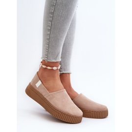 Big Star Platform Sneakers dam NN276007 Memory Foam System Beige 2