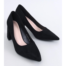 Clairay Black pumps med bred klack svart 1