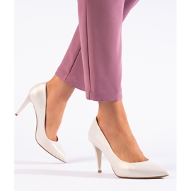 Sergio Leone Vita pärlapumps med hög klack 1