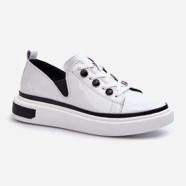 S.Barski Sneakers i lackskinn D&amp;A LR535 Vit 1