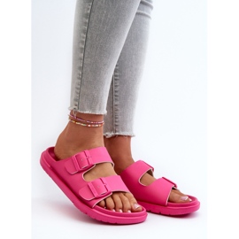 Lättviktsflip-flops för damer med spännen Big Star NN274A754 Fuchsia rosa 2