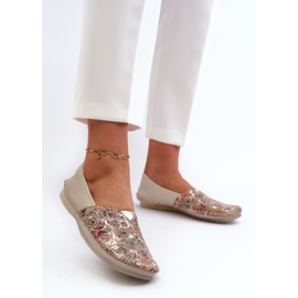 Läderballerinor för kvinnor Maciejka 1930B-04 Beige 2