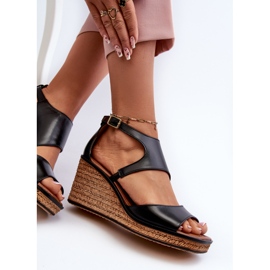 Kvinnorsandaler i läder Maciejka 06657-01 Svart 1