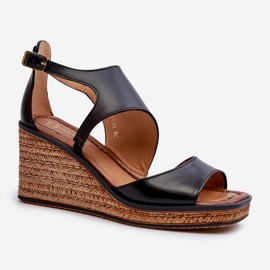 Kvinnorsandaler i läder Maciejka 06657-01 Svart 2