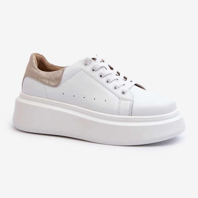 S.Barski D&amp;A Platform Sneakers dam LR568 Vit 2