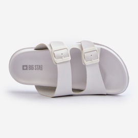 Lätta flip-flops för män med spännen Big Star NN174594 Vit 1