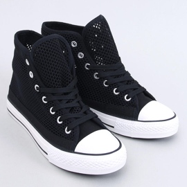 Mousse Black genombrutna high-top sneakers svart 1