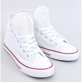 Mousse White genombrutna high-top sneakers vit 1