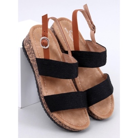 Wadoux Svarta sandaler i kork 1