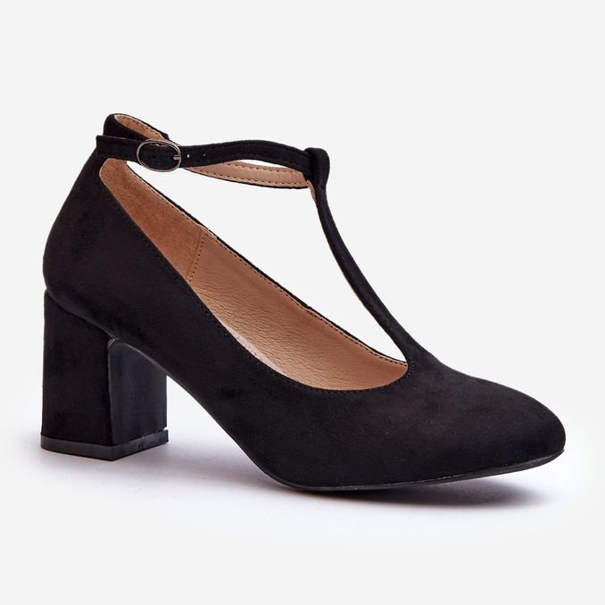 Svarta Raniyah Eco Pumps för mockaklack 1