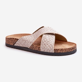 Damflip-flops på en korkplattform Beige Tesolen 1