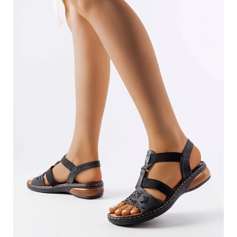 Evento Svarta sportsandaler med strass från Rossignol 1