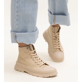 News Rosalinda höga beige massiva sneakers 1