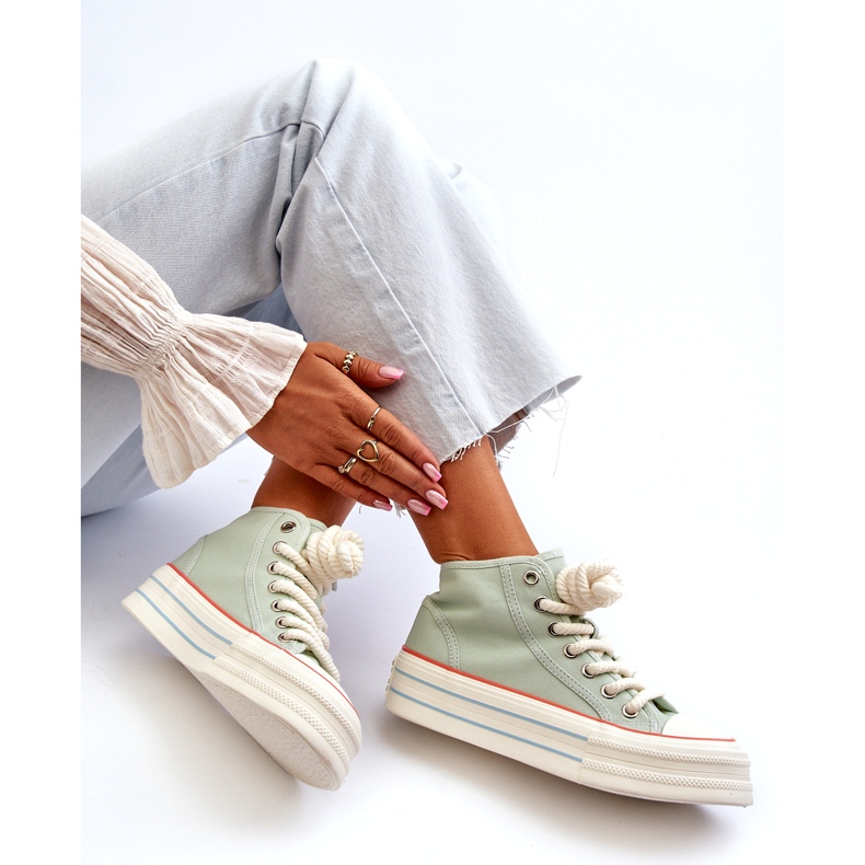 Seastar Platform Sneakers för kvinnor Mint Aineri grön 1