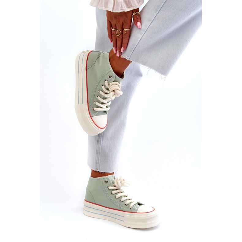 Seastar Platform Sneakers för kvinnor Mint Aineri grön 4