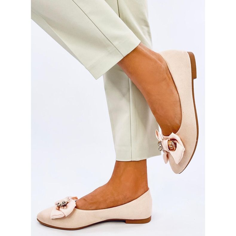 Bonnies Beige ballerinaskor för nallebjörn 2