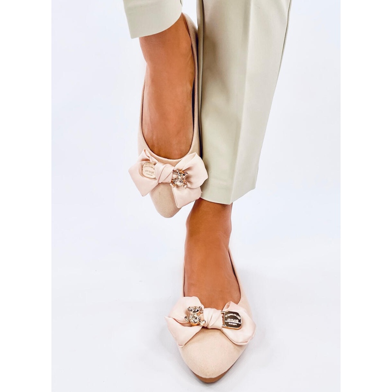 Bonnies Beige ballerinaskor för nallebjörn 1