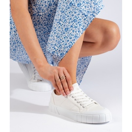 Bekväma vita sneakers för kvinnor 1