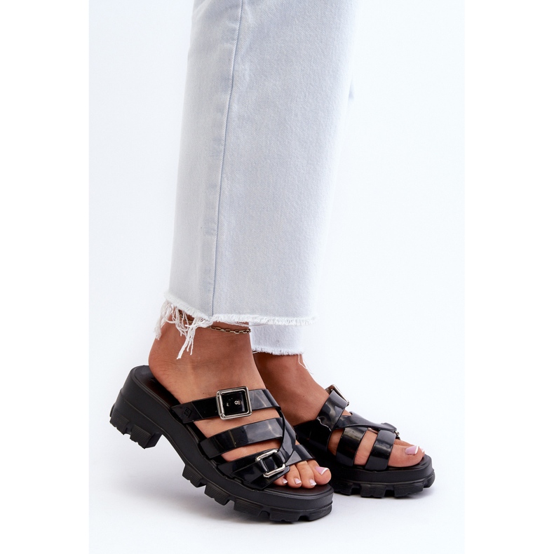 Doftande lågklackade flip-flops för kvinnor ZAXY NN285043 Svart 2