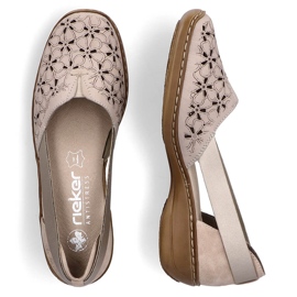 Skinnbekväma sommarskor för damer, beige Rieker 41356-60 7