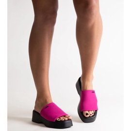 Rosa flip-flops på Big Star NN274026-plattformen 2