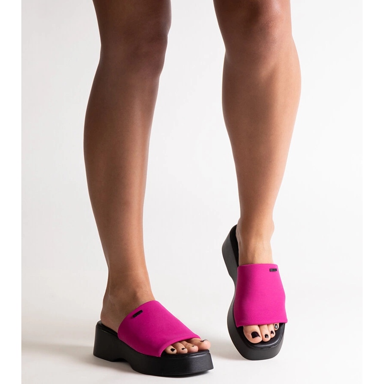 Rosa flip-flops på Big Star NN274026-plattformen 2