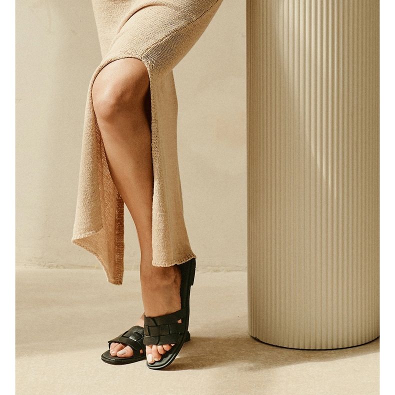 Marco Shoes Sandaler med flätad rem svart 1