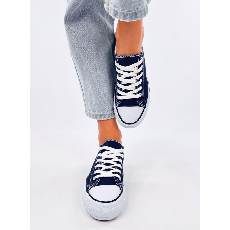 Klassiska damsneakers Fargis D.BLUE blå 1